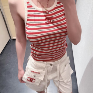 샤넬 26 자수 더블C 민소매