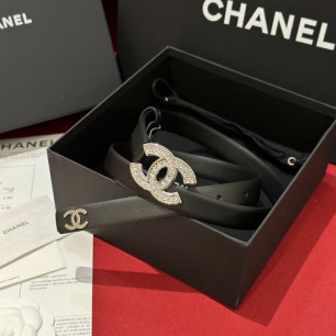 CHANEL 샤넬 CC로고 레더 벨트 (해외최상급)