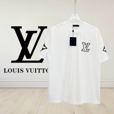 루이비통 자수 반팔 티셔츠