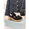 프라다 크로셰 힐 샌들 7cm