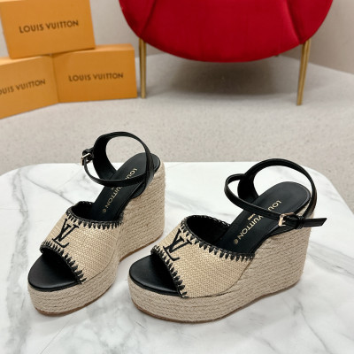 루이비통 헬리오스 웨지 샌들 12cm