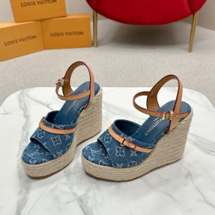 루이비통 헬리오스 웨지 샌들 12cm