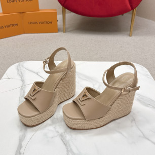 루이비통 마레 웨지 샌들 12cm