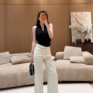 샤넬 26 신상 퀼팅 데님 팬츠