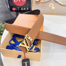 루이비통 Lv로고 카프스킨 벨트-3.8CM
