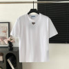 프라다 로고 미니 라벨 반팔티