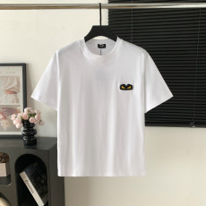 펜디 라벨 로고 반팔 티셔츠