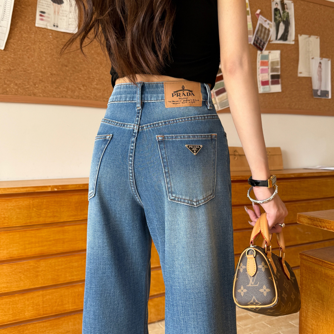프라다 26 FW 와이드 데님 팬츠