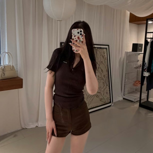 미우미우 26SS 신상 실크 카라 니트