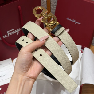 페라가모 양면 간치니 벨트 - 2.5