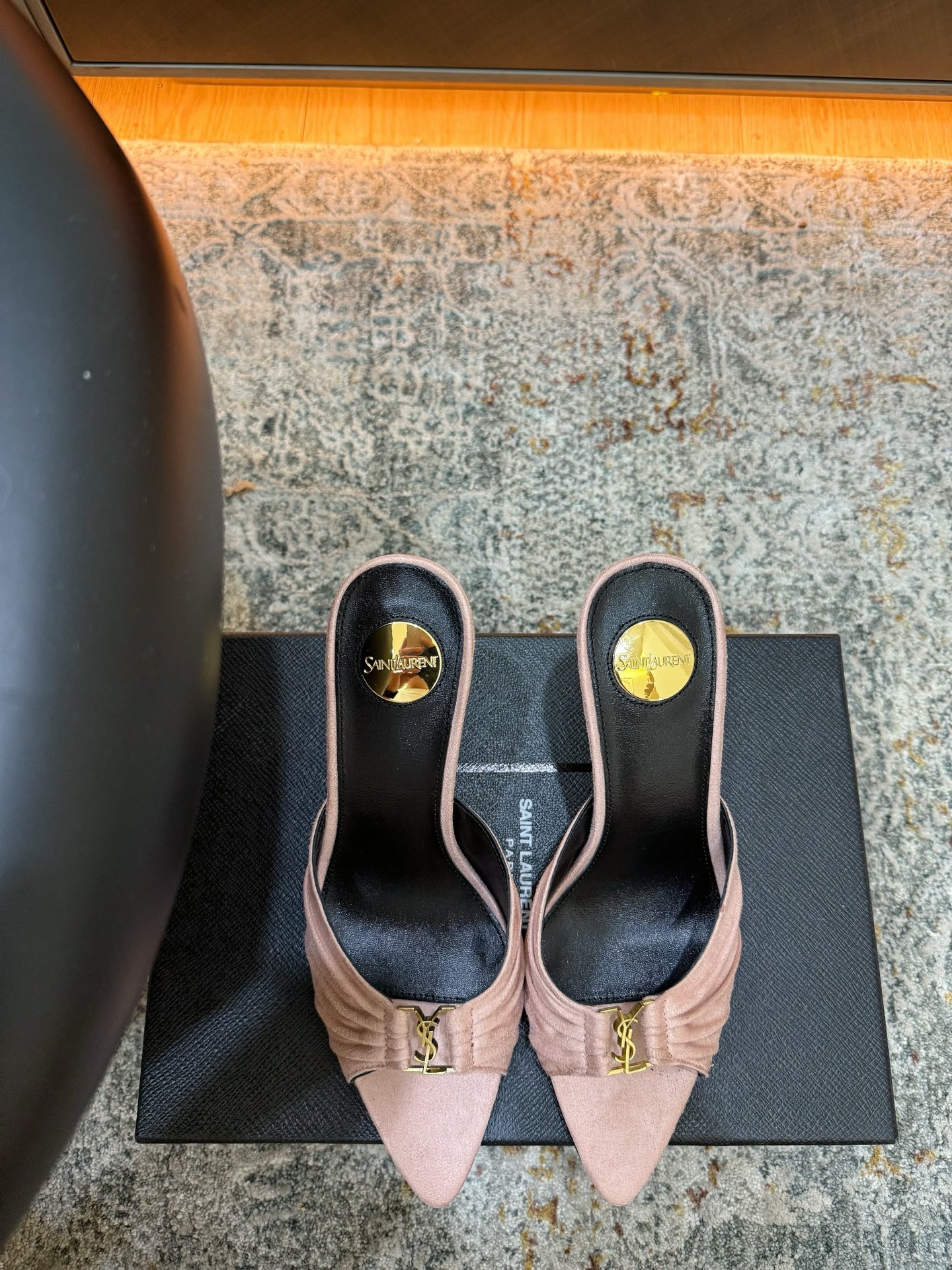 생로랑 BABYLONE 힐 뮬 9.5cm
