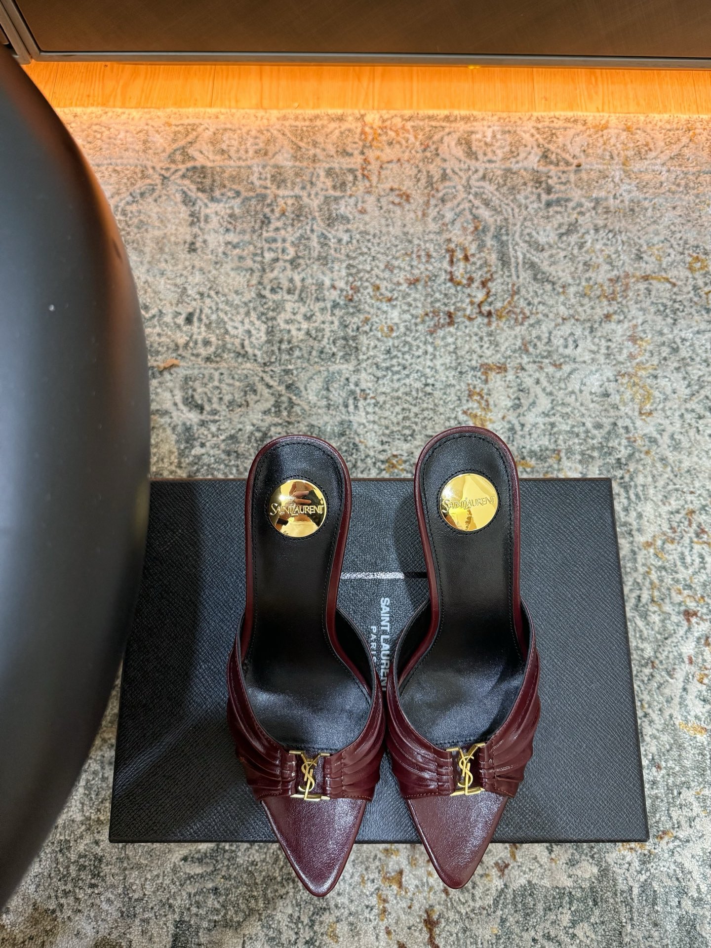생로랑 BABYLONE 힐 뮬 9.5cm