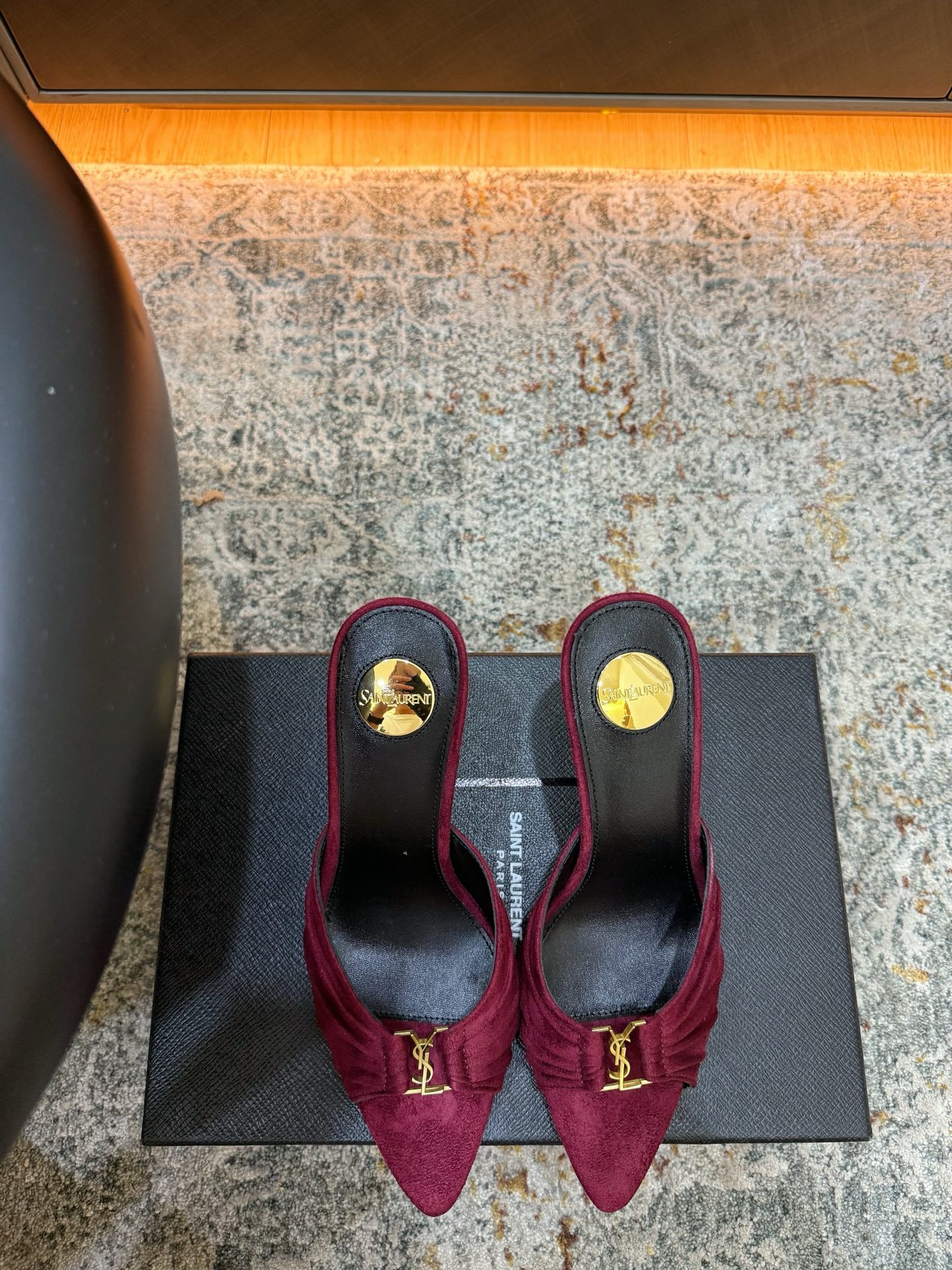 생로랑 BABYLONE 힐 뮬 9.5cm