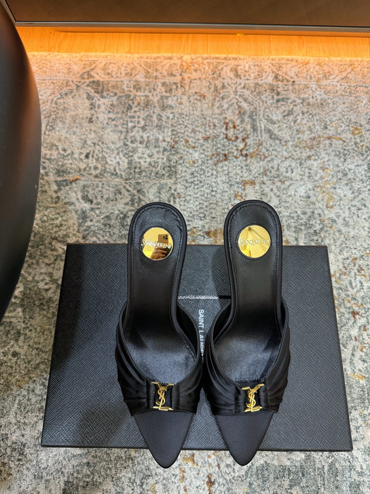 생로랑 BABYLONE 힐 뮬 9.5cm