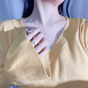 루이비통 컬러 블라썸 링 [화이트]