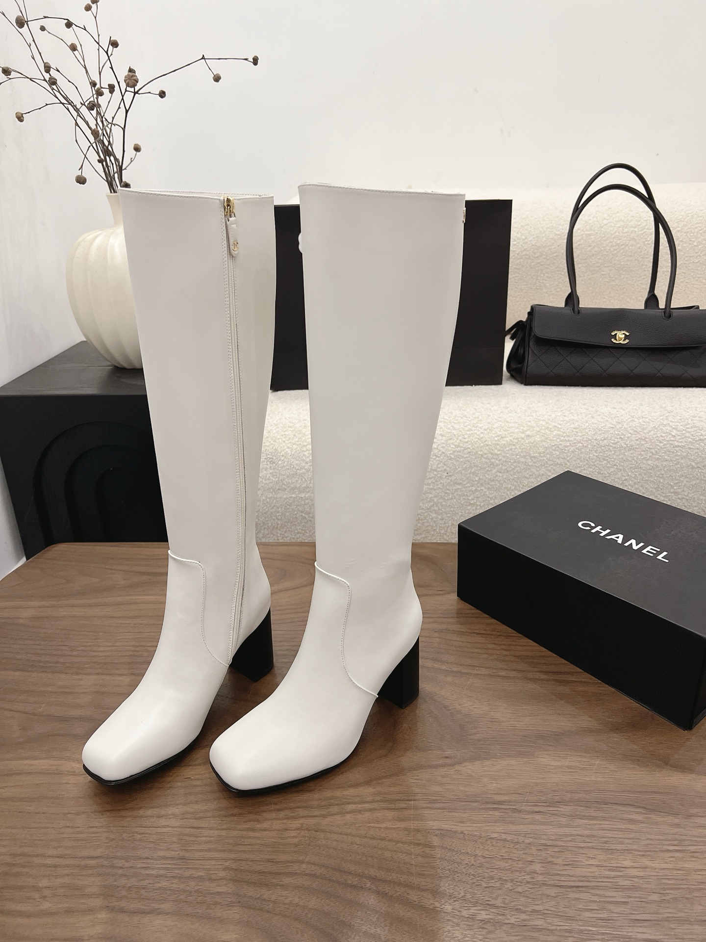 샤넬 2026 청키힐 하이부츠 8cm