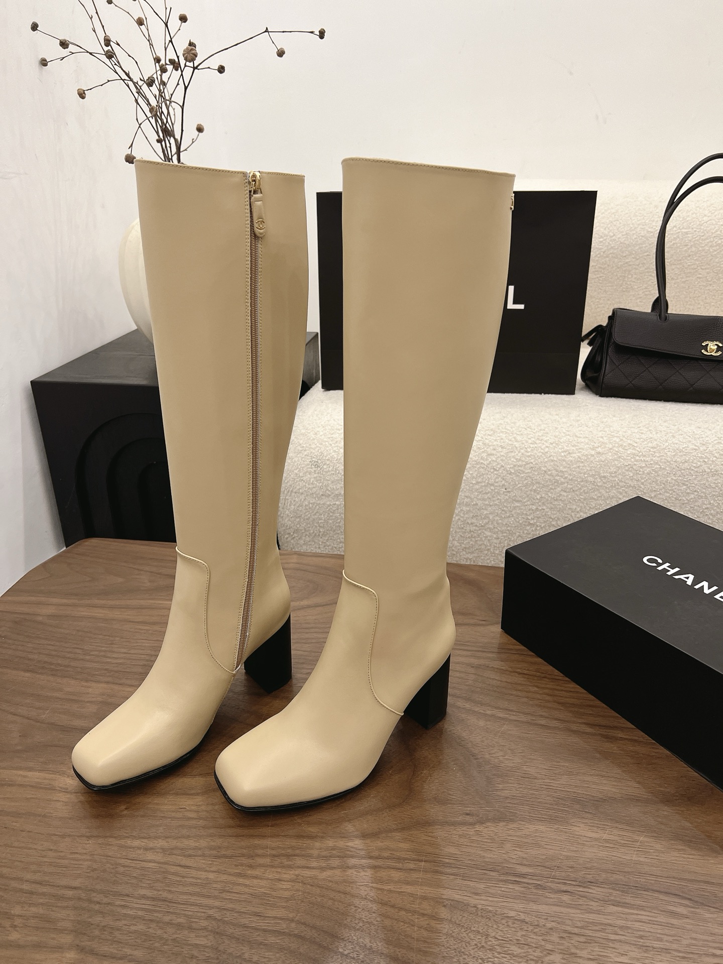 샤넬 2026 청키힐 하이부츠 8cm