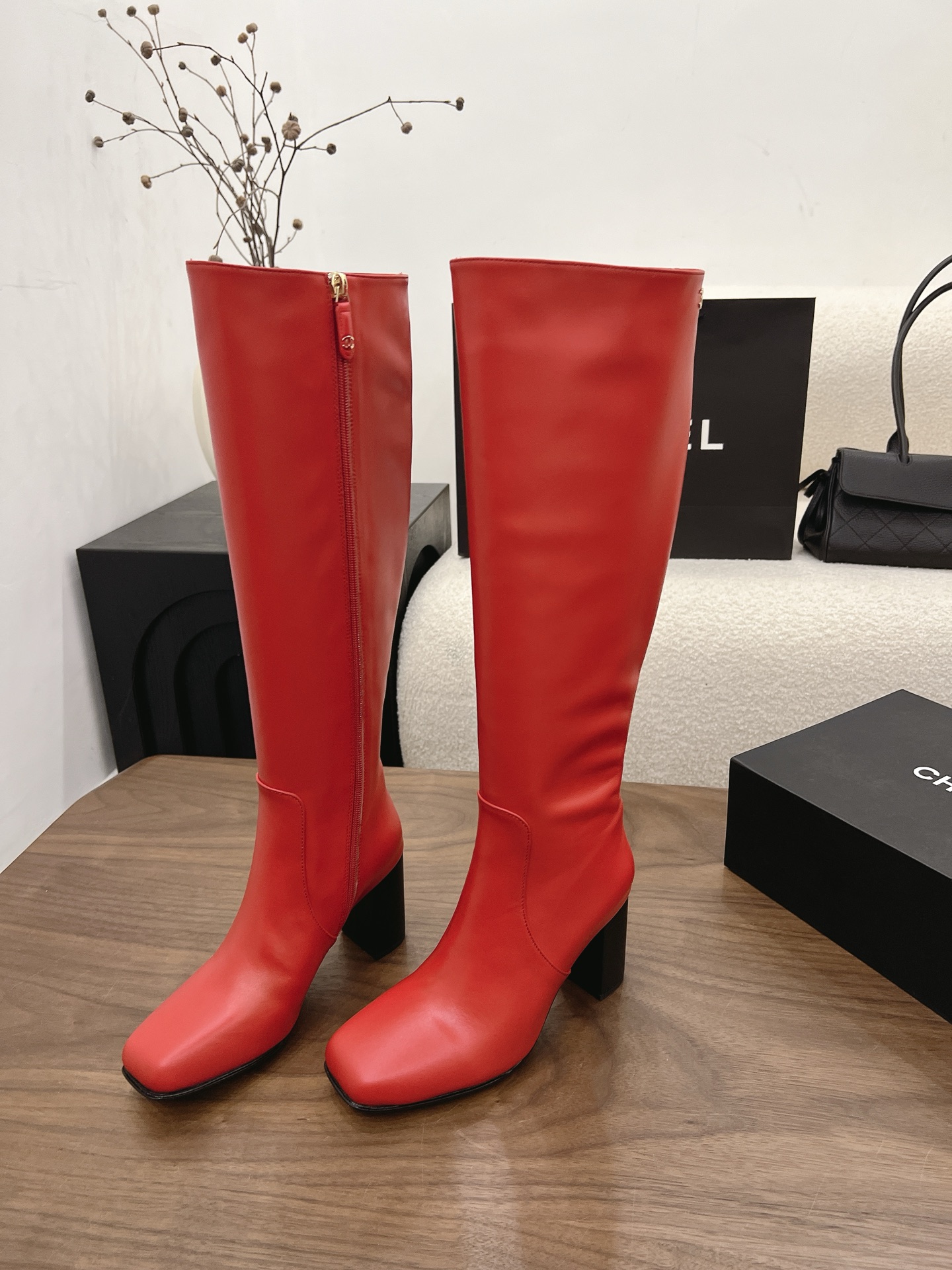 샤넬 2026 청키힐 하이부츠 8cm