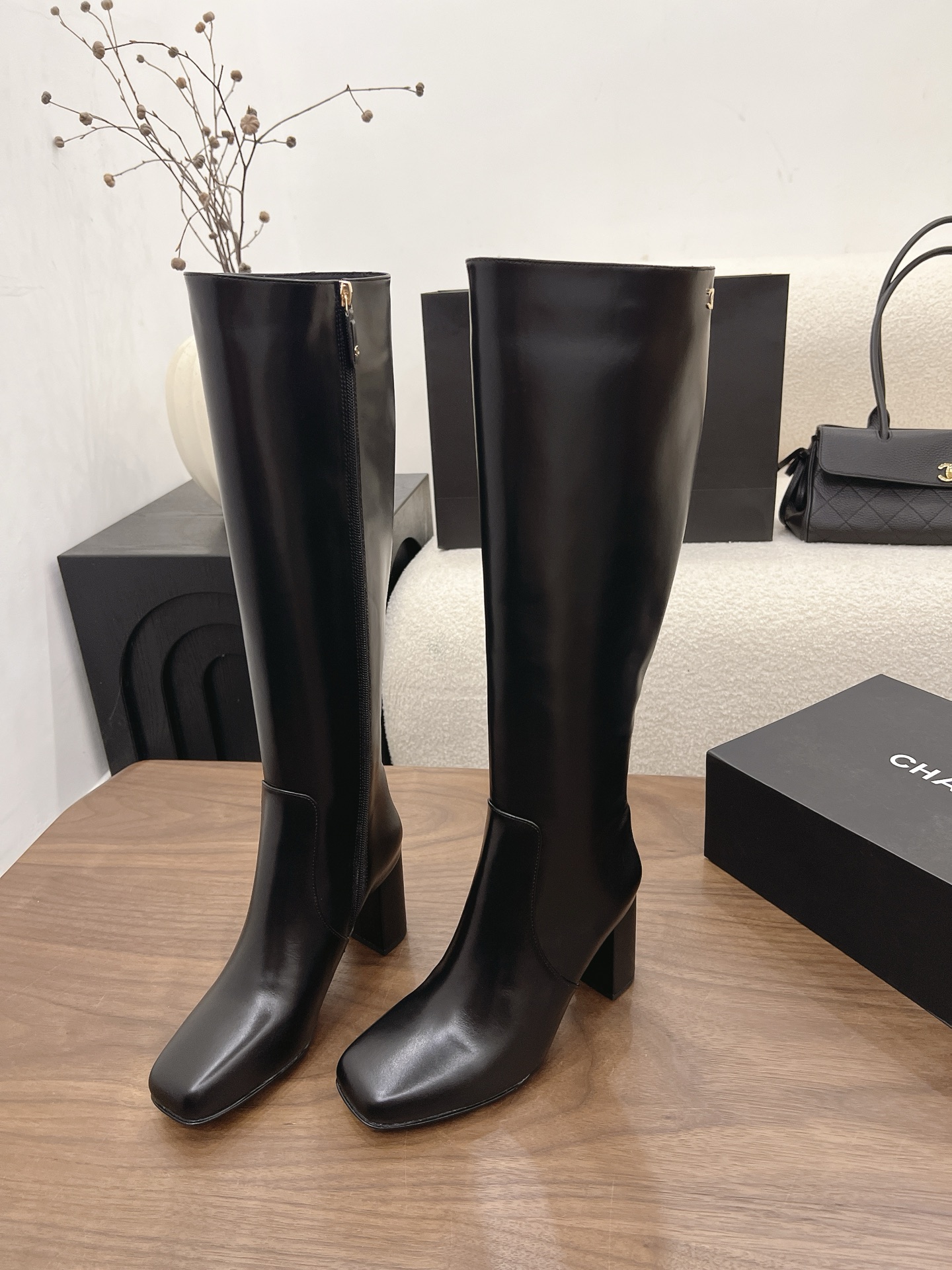 샤넬 2026 청키힐 하이부츠 8cm