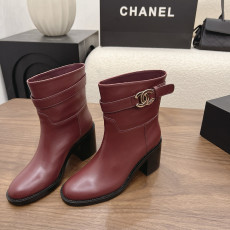 샤넬 26B 청키힐 쇼트부츠 6.5cm