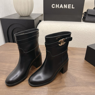 샤넬 26B 청키힐 쇼트부츠 6.5cm