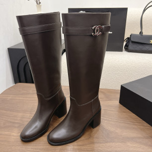 샤넬 26B 청키힐 하이부츠 6.5cm