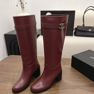 샤넬 26B 청키힐 하이부츠 6.5cm