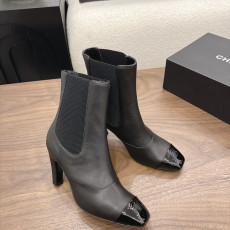 샤넬 26B 스퀘어토 힐 쇼트부츠 8.5cm