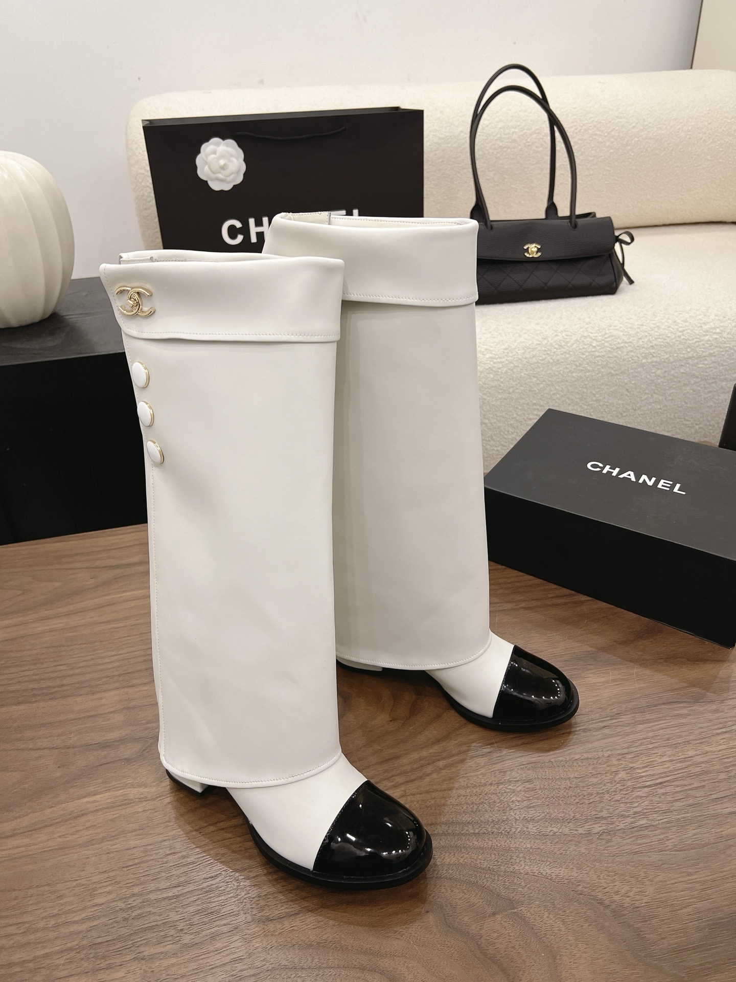 샤넬 2026 청키힐 하이부츠 5cm