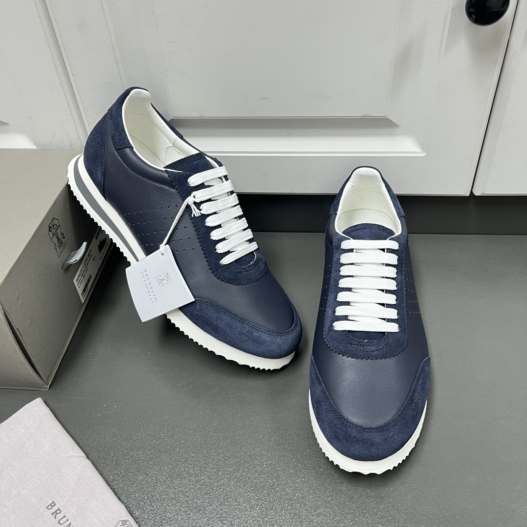 Brunello Cucinelli 레이스업 남성 스니커즈