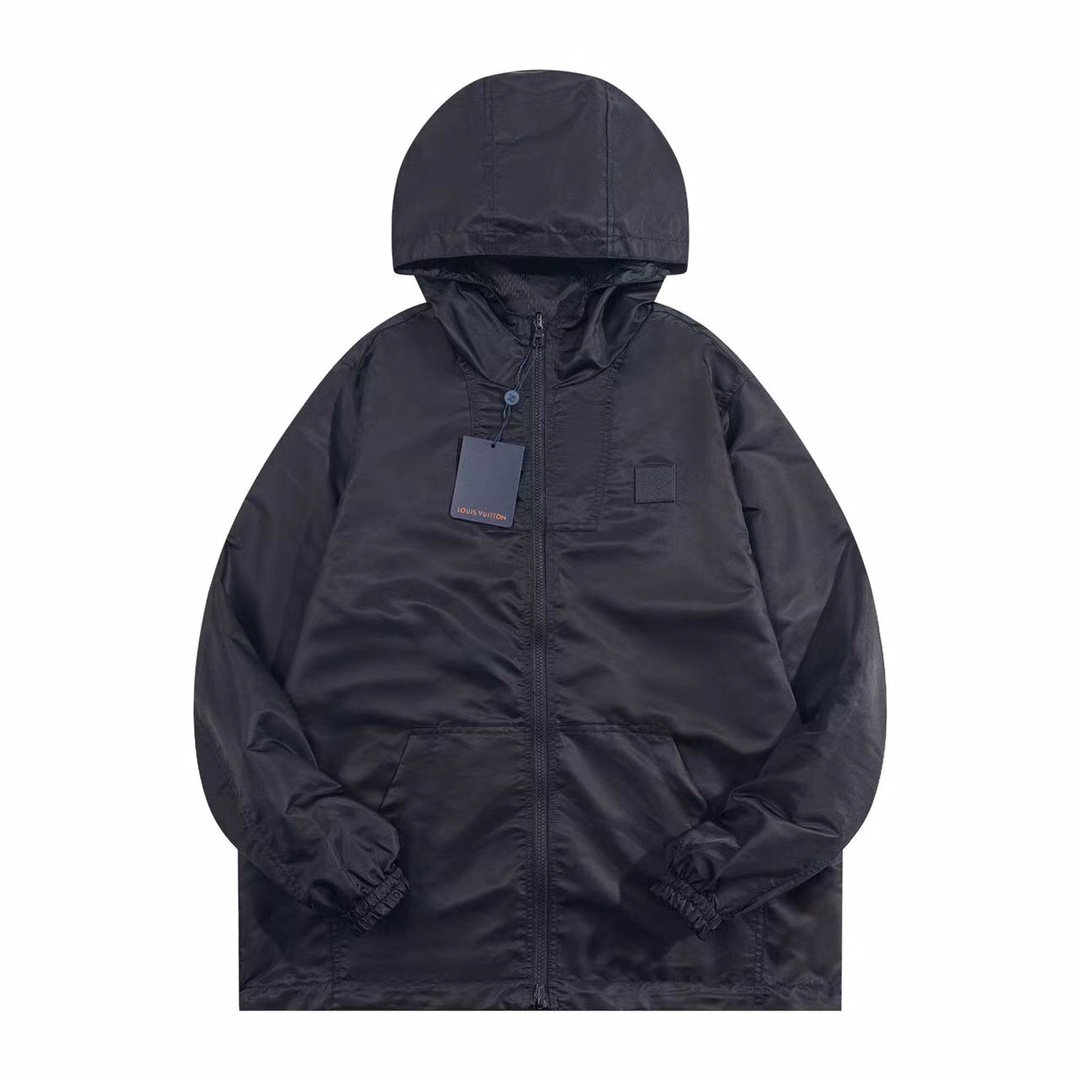 루이비통 리버시블 자카드 후드 집업 재킷