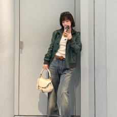 미우미우 2026FW 신상 PU 레더 자켓