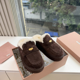 미우미우 신상 울 뮬