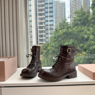 미우미우 가을 겨울 레이스업 부츠