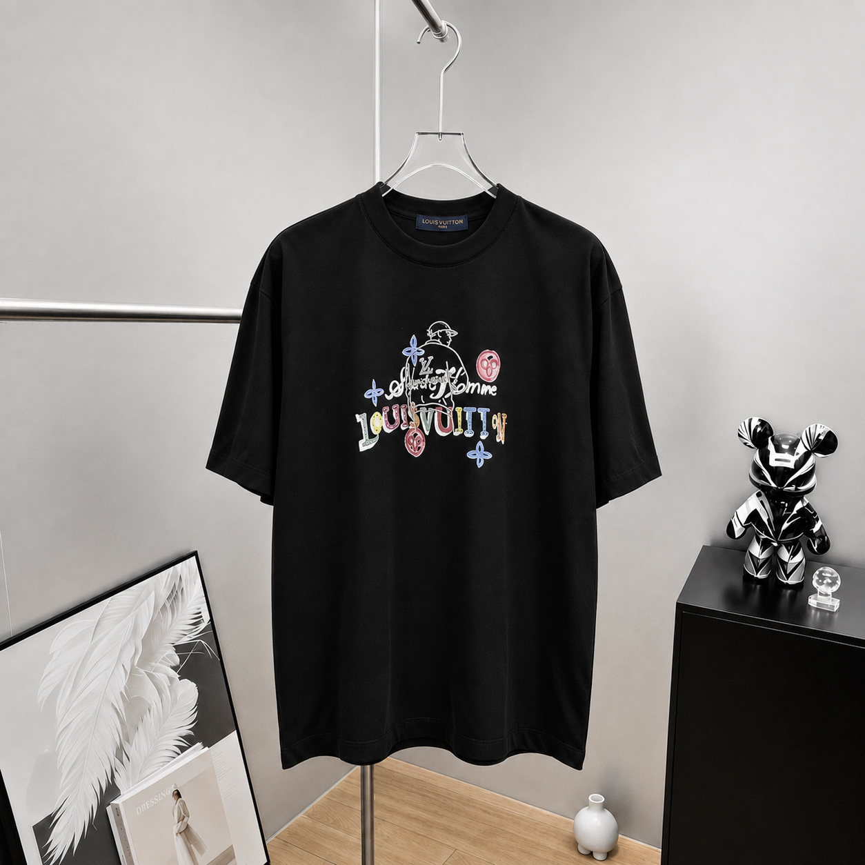 루이비통 플로킹 반팔 티셔츠
