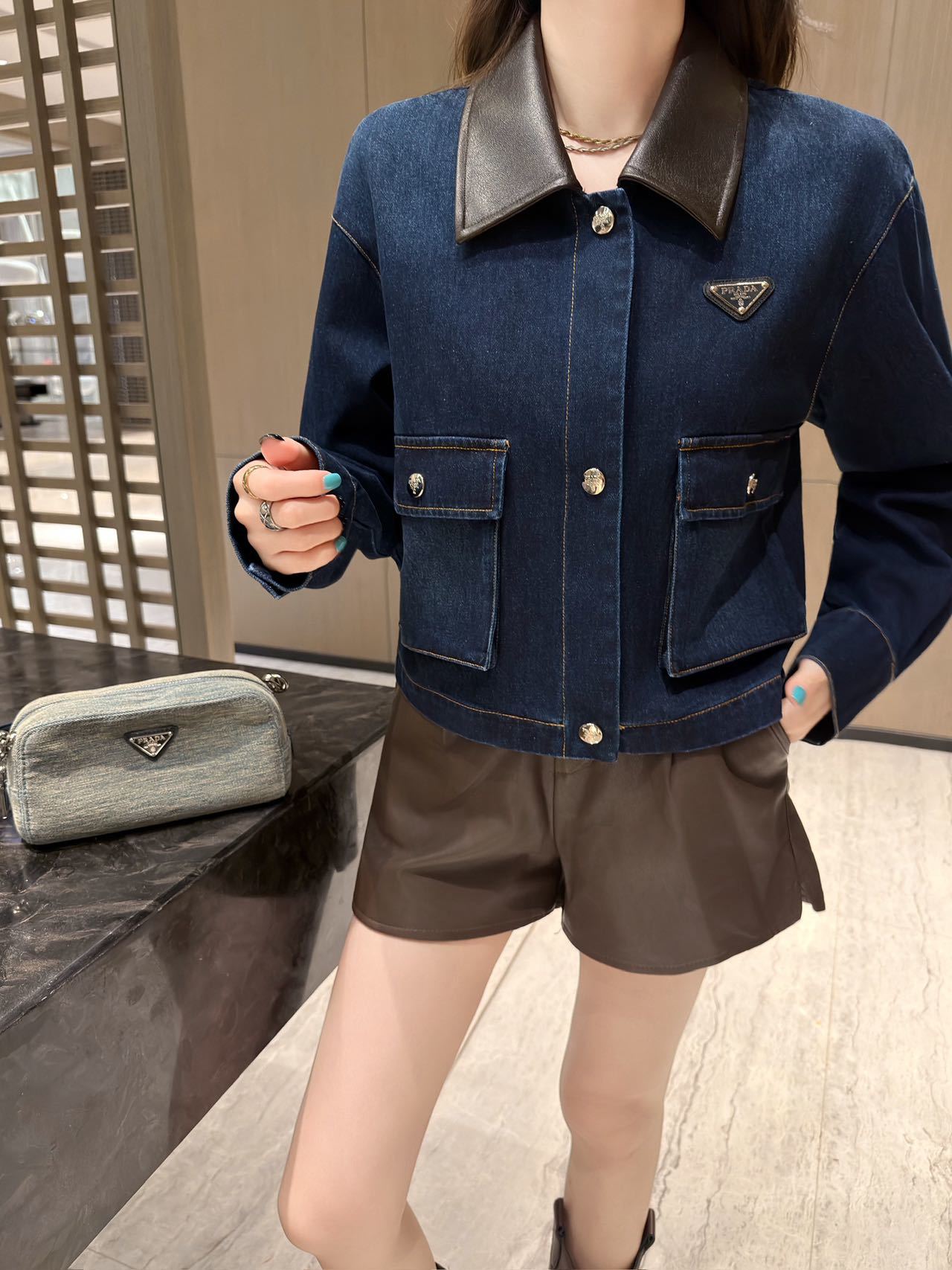 프라다 2026FW 신상 데님 자켓