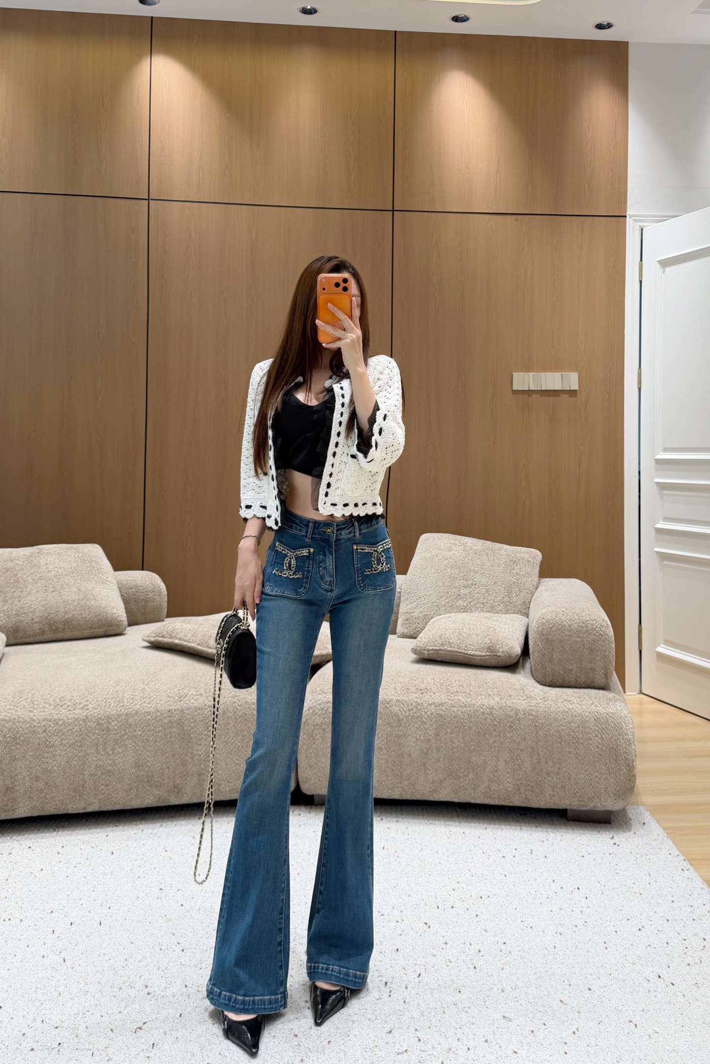 샤넬 26 더블 C 포켓 데님 팬츠