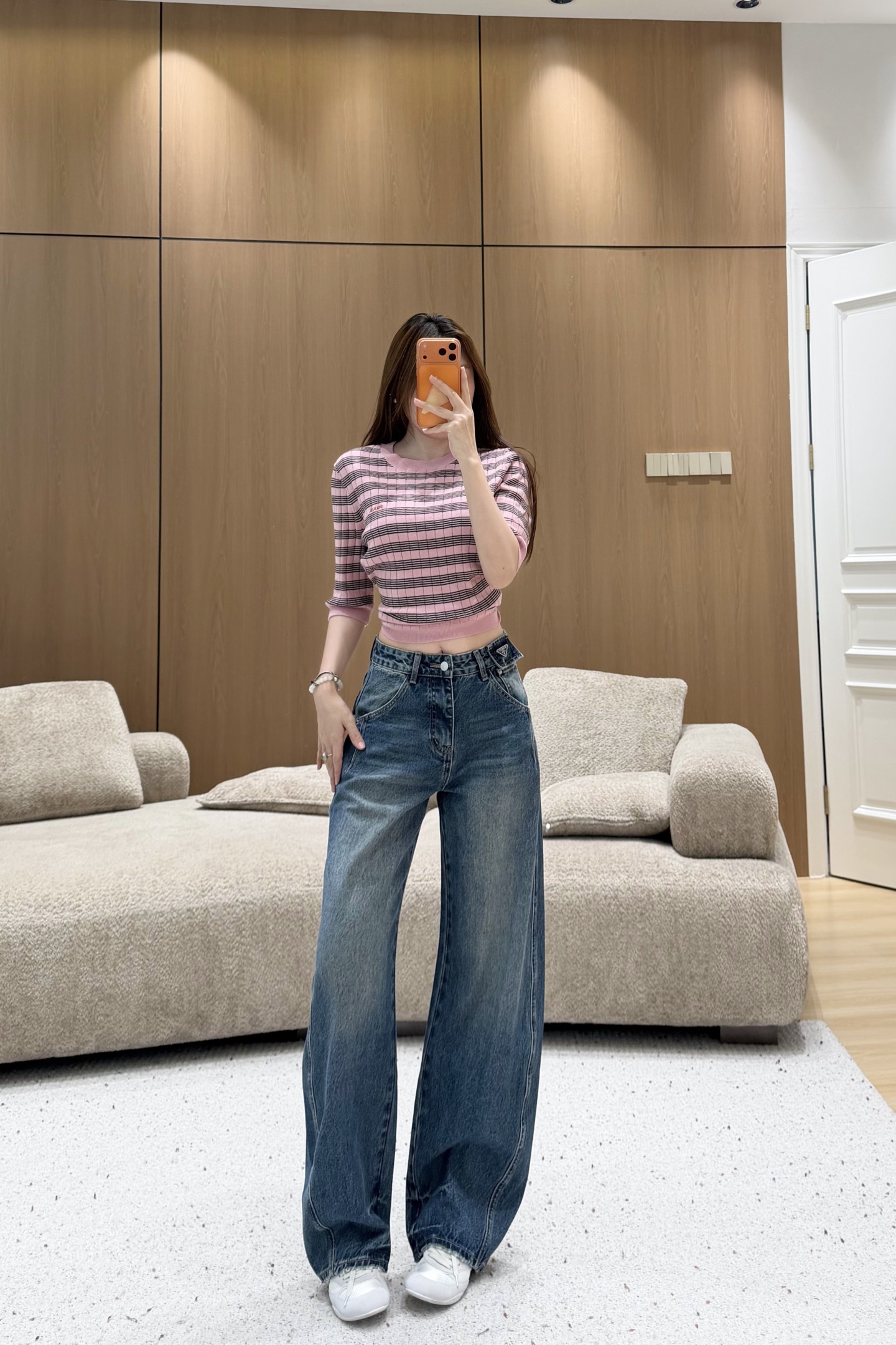 프라다 26 신상 데님 팬츠