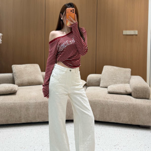 크롬하츠 2025FW 신상 화이트 데님 팬츠