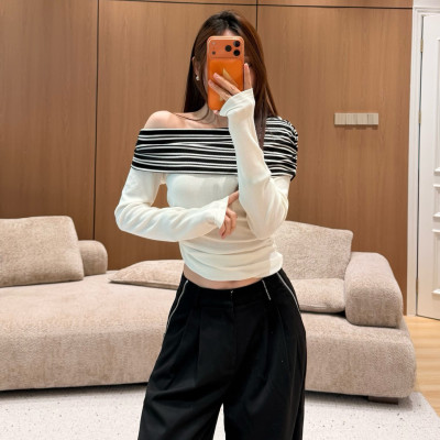샤넬 2026FW 텐셀 울 스트라이프 긴팔