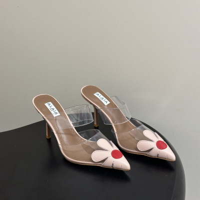 알라이아 BLOOM 힐 뮬 9cm