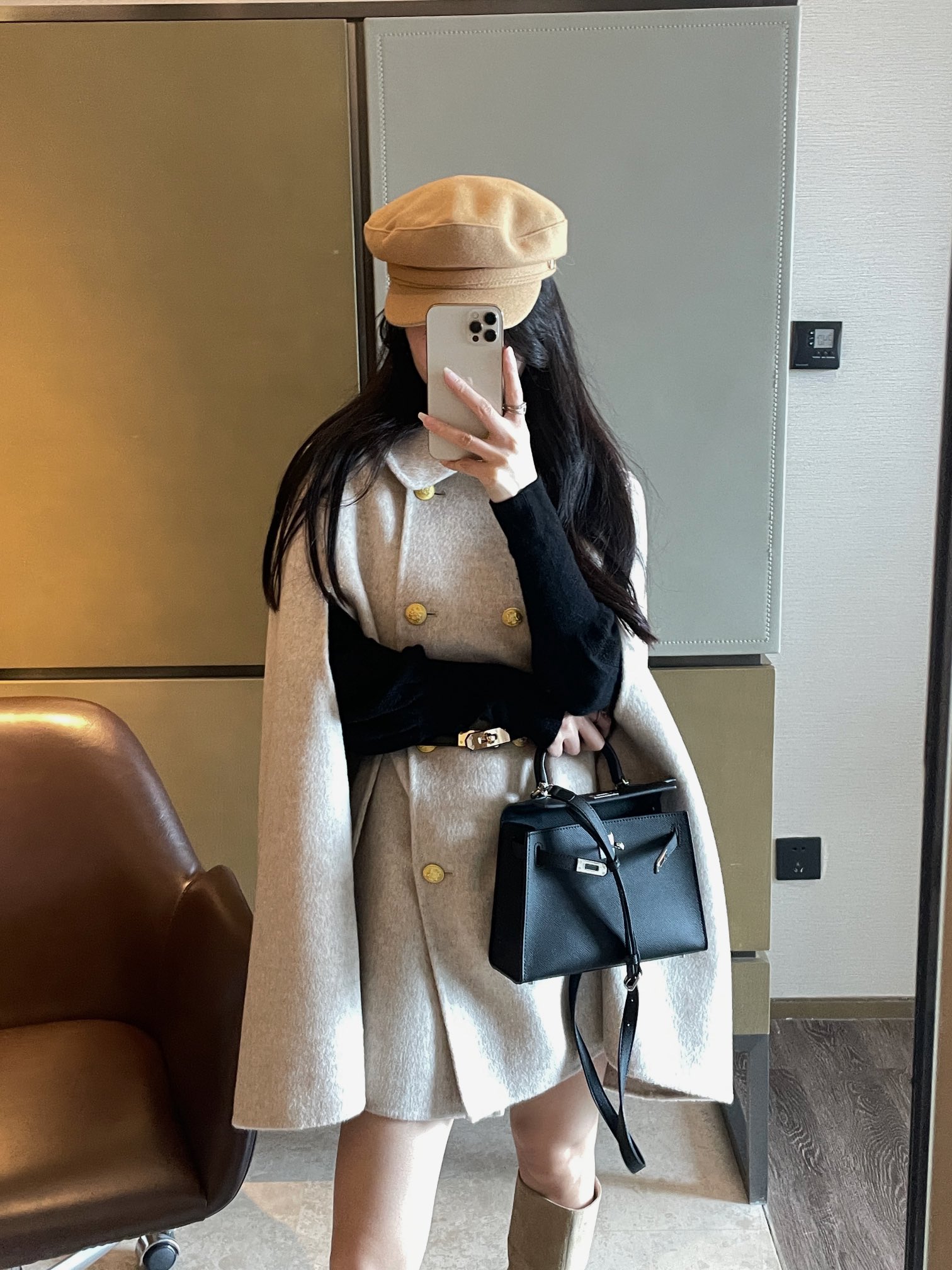 샤넬 26 울 알파카 케이프