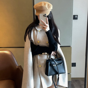 샤넬 26 울 알파카 케이프