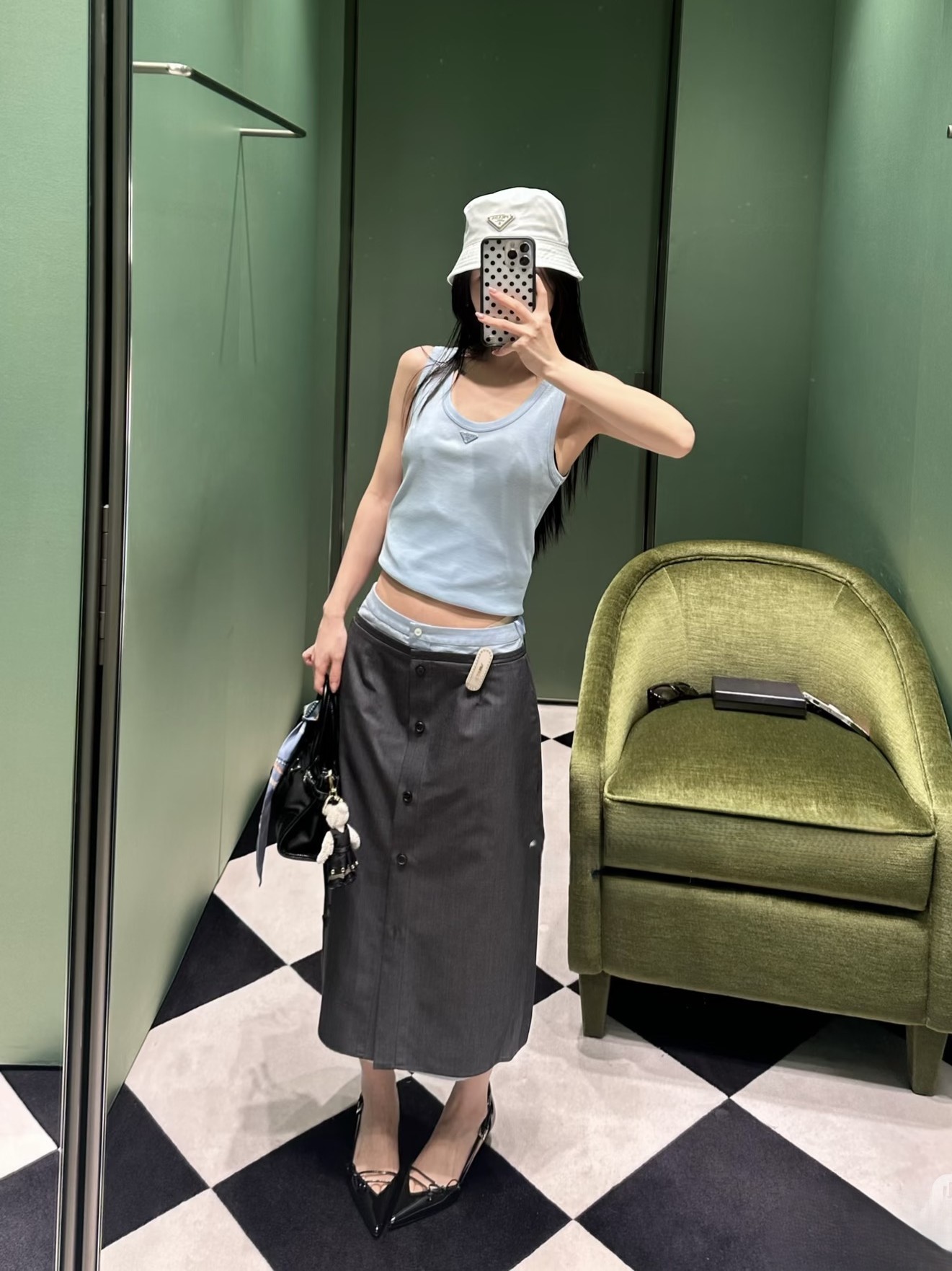 프라다 26SS 가을 신상 레이어드 스커트