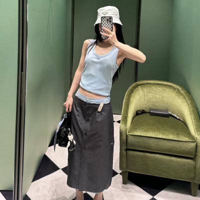 프라다 26SS 가을 신상 레이어드 스커트