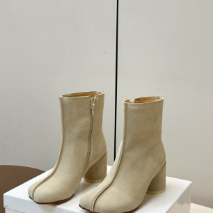 마르지엘라 애플 토 힐 숏부츠 7cm