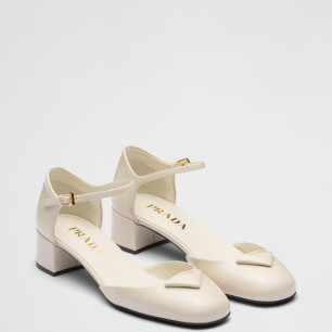 [하이앤드]Prada 오픈 사이드 페이턴트 펌프스