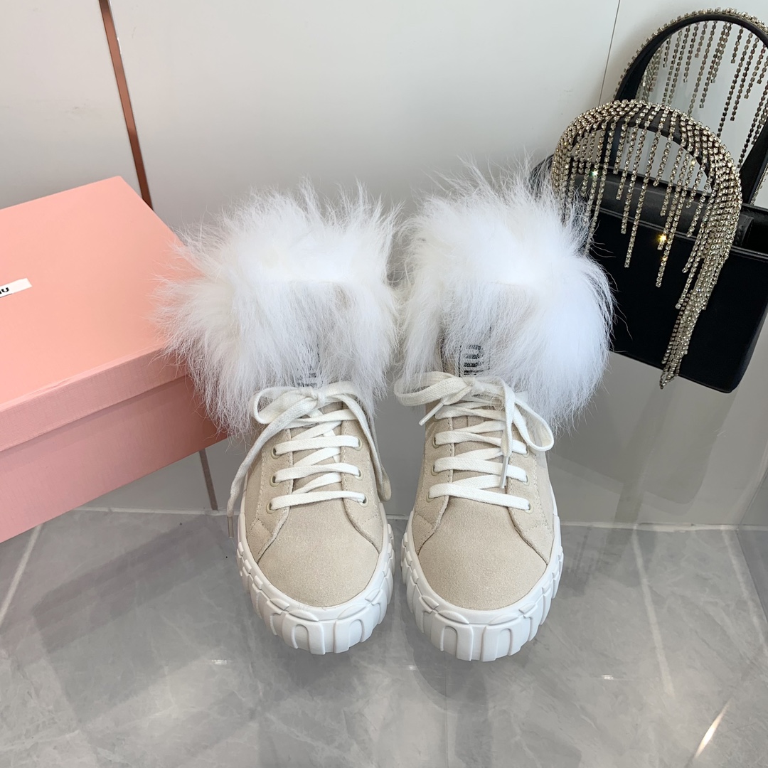 Miu Miu 미우미우 하이탑 스웨이드 스니커즈