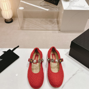 샤넬 Mary Janes 플랫 슈즈
