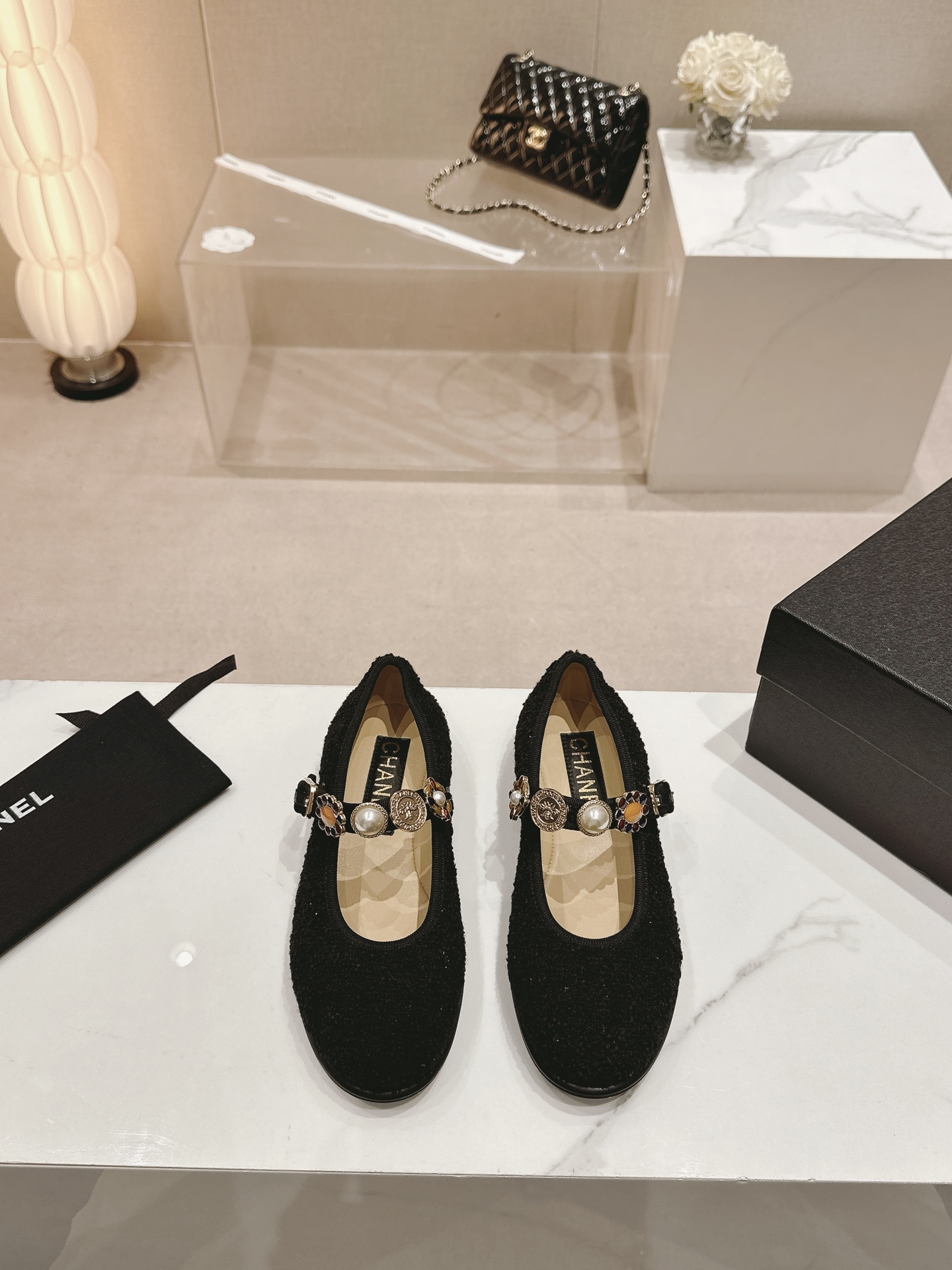 샤넬 Mary Janes 플랫 슈즈